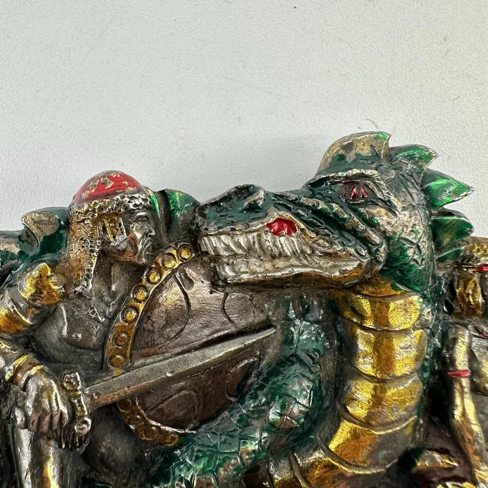 Vintage Belt Buckle Dragon Slayer Knight Nude‎ Woman 1984 Serial #H1421 GABC USA